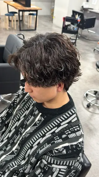 パーマ メンズ ハイトーンカラー りゅうたのヘアスタイル