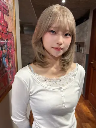 ミディアム カラー mai / linoah˚✧のヘアスタイル