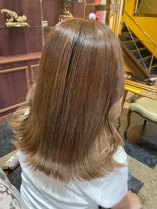 ミディアム カラー 田中 沙織のヘアスタイル