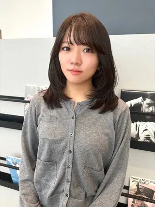 ミディアム カラー 透明感カラー/ レイヤーkotonoのヘアスタイル