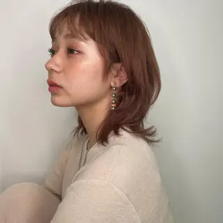 ミディアム 庭木華瑠🐾ボブ🧡 透明感カラー✨のヘアスタイル