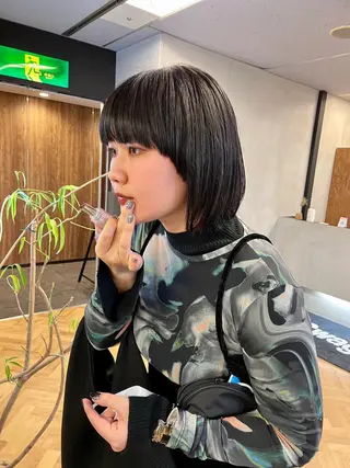 ミディアム カラー パーマ ヘアアレンジ メンズ キッズ ネイル マツエク・マツパ アイブロウ tatsumi/ボブ ウルフ/レイヤーのヘアスタイル