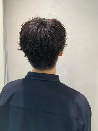 ショート カラー パーマ メンズ ハイトーンカラー🤍 山下 優華のヘアスタイル