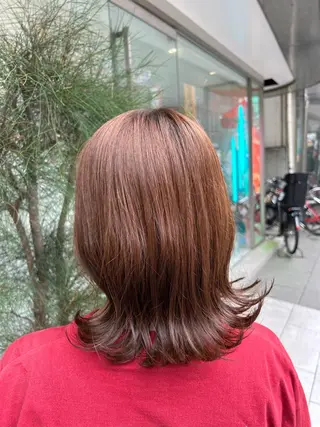 ミディアム メンズウルフ/ボブ パーマ/くるみのヘアスタイル