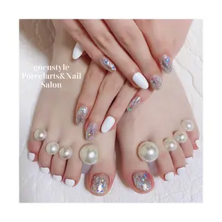 ミディアム ネイル 🐾enen style 🐾のネイルデザイン
