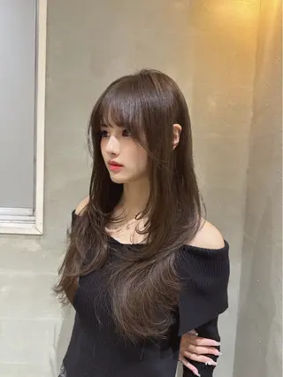 ロング カラー キッズ レイヤー×髪質改善 にちか🐰🎀のヘアスタイル
