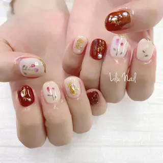 ネイル モチの良さ◉ フィルインネイル♡のネイルデザイン