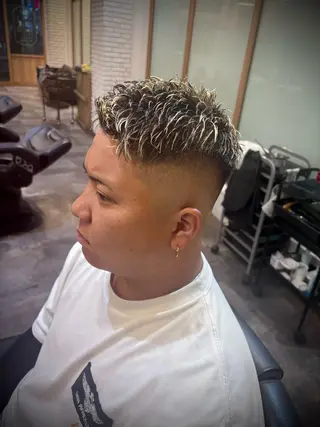 ショート カラー メンズ 💈barber 中根 龍星💈のヘアスタイル