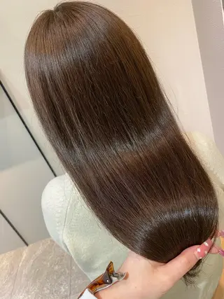 セミロング 🌕透明感カラー @ENTER大名のヘアスタイル