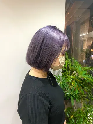 ミディアム カラー ヘアアレンジ ボブ /ニュアンス/ satomi🧸💖のヘアスタイル