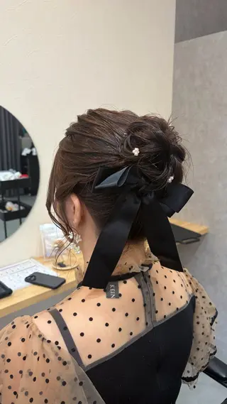 ミディアム ヘアアレンジ 🎀透明感カラー /ケアブリーチ🎀のヘアスタイル
