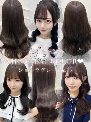 ロング 💎りあん/大須/栄 ブリーチなしWカラーのヘアスタイル