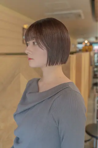 ショート カラー 【ボブ】縮毛矯正/ 船橋駅5分/鈴木杏美のヘアスタイル