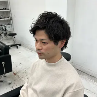ショート パーマ メンズ 【柏/メンズパーマ 特化】🍏網中勇喜のヘアスタイル