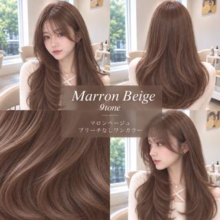 ロング カラー moeka レイヤー カット/韓国ヘアのヘアスタイル