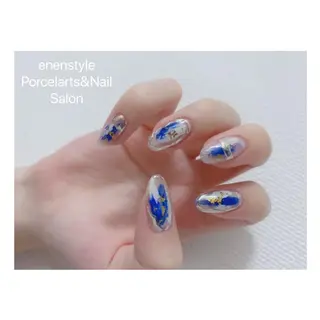 ミディアム ネイル 🐾enen style 🐾のネイルデザイン