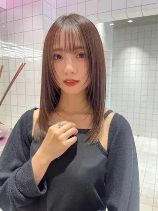 セミロング カラー 💎韓国レイヤー/ 髪質改善💎武村侑哉のヘアスタイル