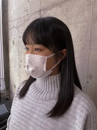 セミロング 髪質改善 永田零亜のヘアスタイル