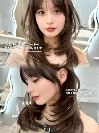 ミディアム カラー ヘアアレンジ 大宮/ハッシュ/透明 感カラー/NAOのヘアスタイル