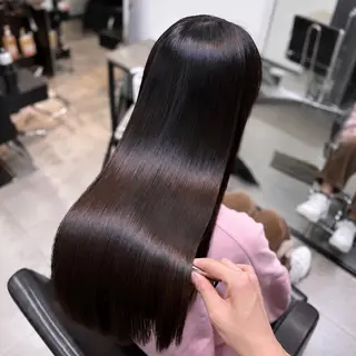 ロング パーマ ブリーチ縮毛矯正/ 髪質改善/西野和裕のヘアスタイル