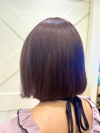 ミディアム カラー ハイトーンカラー シールエクステのヘアスタイル