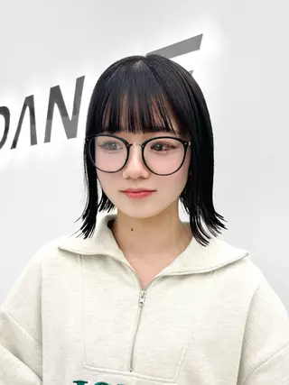 ミディアム カラー ヘアアレンジ 縮毛矯正🤍 盛れるボブ/ひかりのヘアスタイル