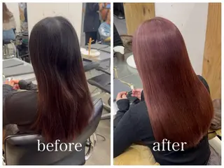 セミロング カラー 新宿 似合わせカラー HINAのヘアスタイル
