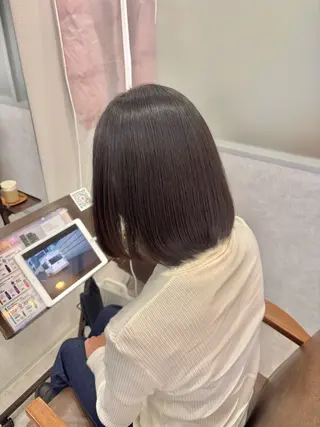 ショート 久保田康雅 辻堂 髪質改善×縮毛矯正のヘアスタイル
