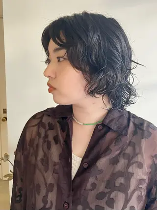 ショート パーマ 川間 将彦のヘアスタイル