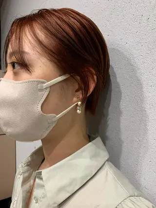 ショート カラー ボブパーマコテ巻き風 パーマNo1深江秀平のヘアスタイル