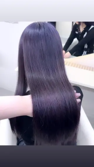 セミロング カラー ヘアアレンジ 🖤kana韓国ヘア 艶髪カラー特化🖤のヘアスタイル