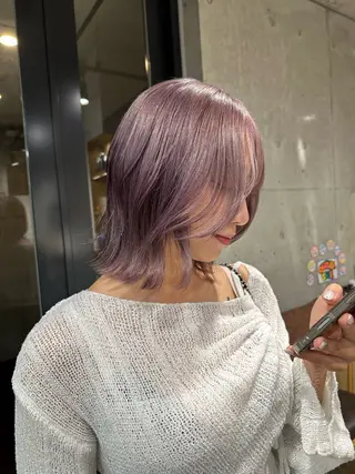 ミディアム ︎🤎W color MIYU‎🤎のヘアスタイル