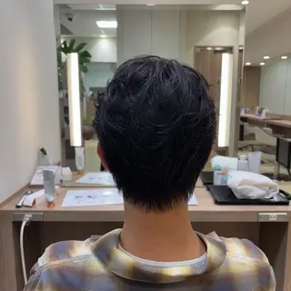 ミディアム パーマ メンズ 🐠寒色系×パーマ 櫻井　麿偉🐏のヘアスタイル