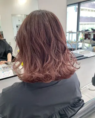 セミロング カラー レイヤーカット 赤み消し　店長/大和のヘアスタイル