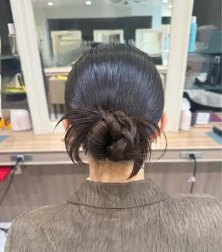 セミロング ヘアアレンジ 韓国ヘアメイク🎀/ 縮毛矯正✨山本媛香のヘアスタイル