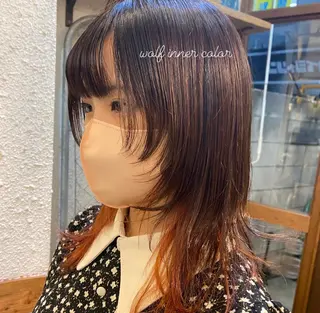 ロング カラー ヘアアレンジ 押切 響　のヘアスタイル