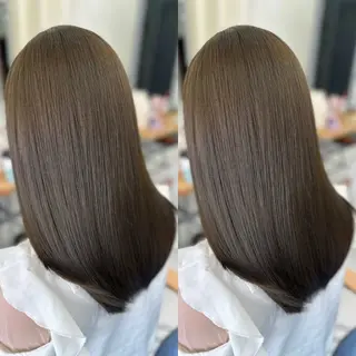 ロング 髪質改善🩵縮毛矯正 代々木/木下のヘアスタイル