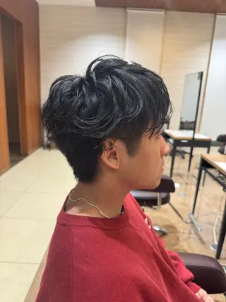 ミディアム パーマ メンズ レディースカットモ デル募集中KAITOのヘアスタイル