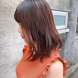 ミディアム カラー 中川 竜誠のヘアスタイル