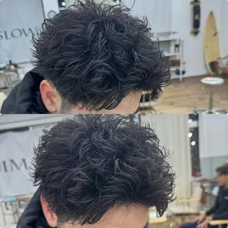 ショート パーマ ヘアアレンジ メンズ メンズ特化サロン ユウヘイのヘアスタイル