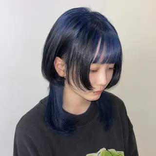 セミロング カラー Ren. 🦋デザインカラーのヘアスタイル