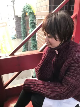 ショート カラー ママ美容師 ＊ヒマワリのヘアスタイル
