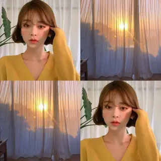 ショート カラー ヘアアレンジ 天神レイヤーカット No.1💖マユカのヘアスタイル