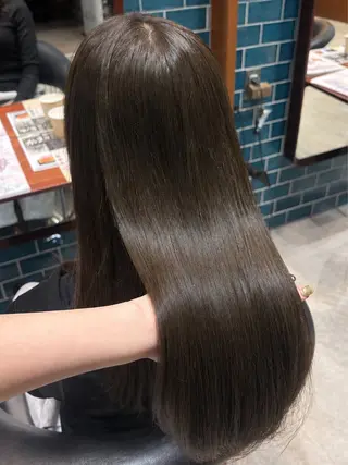 カラー 縮毛矯正/透明感カラ ー🍒/Kannaのヘアスタイル