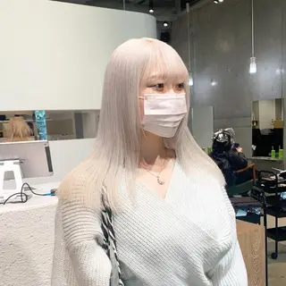ロング カラー 名古屋ハイトーン/ 🐶ブリーチ専門店のヘアスタイル
