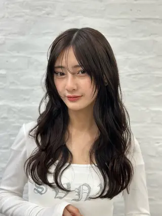 セミロング カラー 前髪顔まわりカット 🌈中村海聖のヘアスタイル