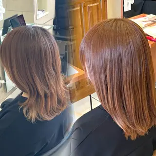 セミロング カラー 🫧似合わせ×艶🫧 吉田 陽菜のヘアスタイル
