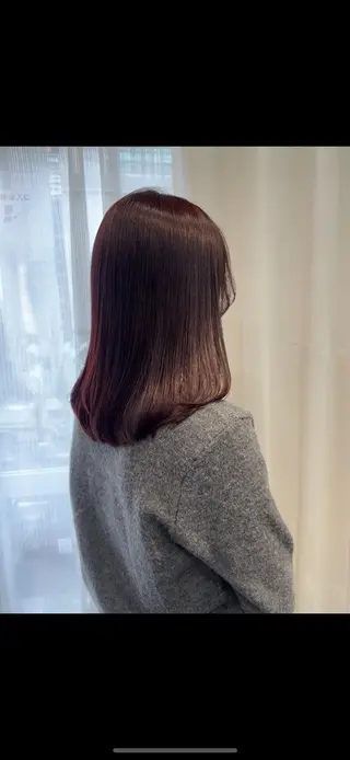 セミロング カラー ハシヅメ キョウカのヘアスタイル