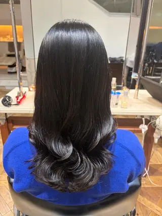 セミロング カラー ご新規様限定 透明感カラーKANAのヘアスタイル