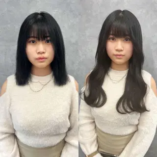 ロング 吉田 麻倫のヘアスタイル